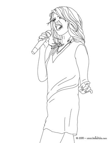 selena gomez printable coloring pages