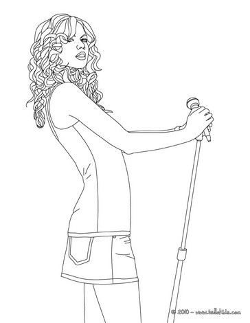 Taylor Swift posing coloring page