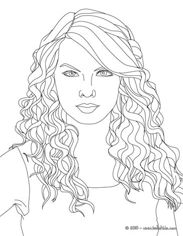 Taylor Swift cat's eyes coloring page