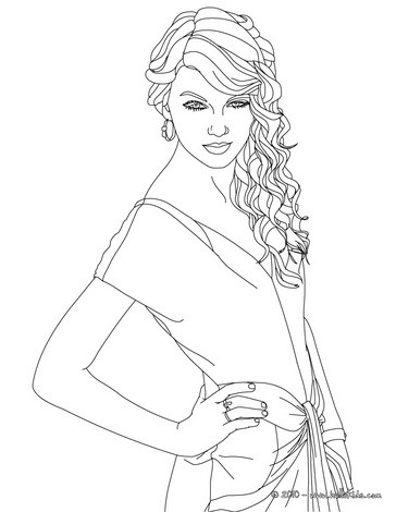 Taylor swift printable coloring pages