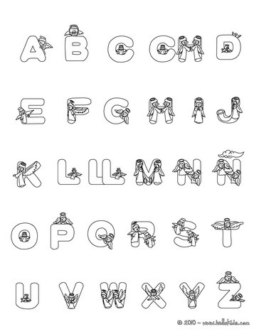 abc coloring pages sheets in spanish - photo #4