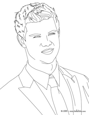 Taylor Lautner on Taylor Lautner Coloring Pages   Taylor Lautner Smiling Close Up