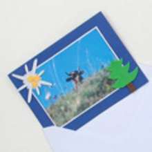 How to make mountain holidays postcard - Kids Craft - HOW-TO videos - SUMMER HOLIDAYS CRAFTS how to videos