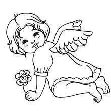 Angel Gabriel coloring page - Coloring page - HOLIDAY coloring pages - CHRISTMAS coloring pages - CHRISTMAS ANGEL coloring pages