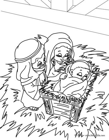 Mary, joseph and jesus coloring pages - Hellokids.com