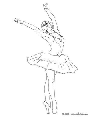 colouring page ballerina