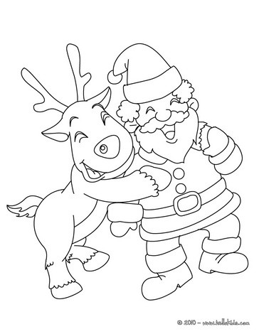 Reindeer Coloring Pages on Dasher And Santa Coloring Page   Dasher Coloring Pages