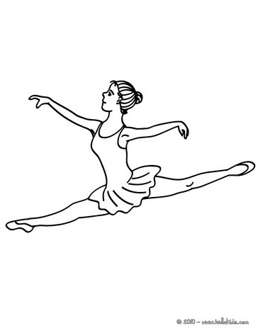 Free Online Coloring Pages on Grand Jete Coloring Page   Ballet Dance School Coloring Pages