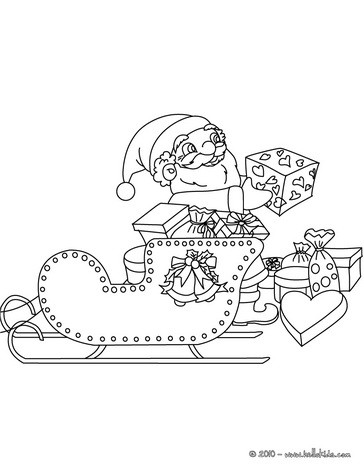 santa sleigh coloring pages. Santa's sleigh coloring page