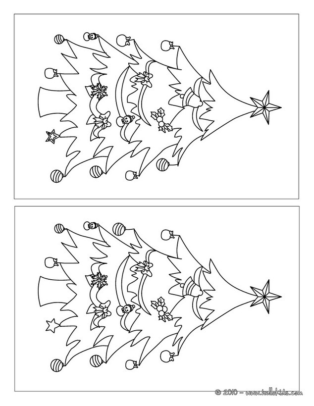 Christmas spot the differences Christmas tree balls