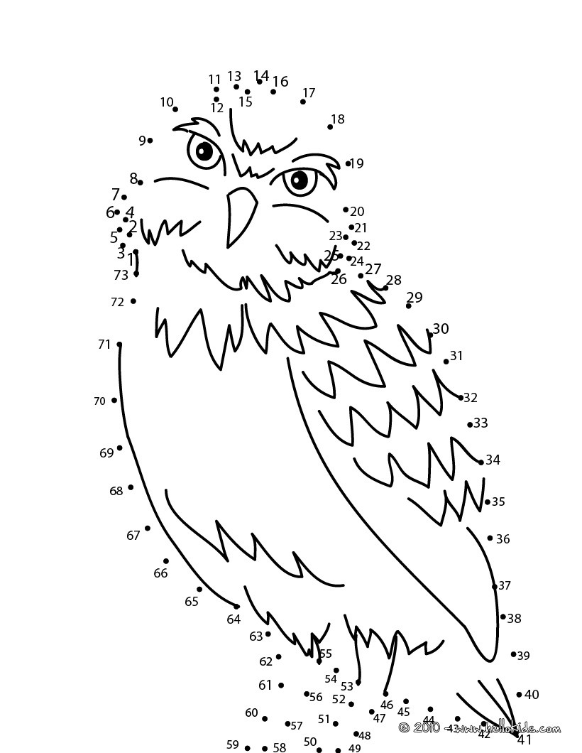 Owl Dot to Dot Game Coloring Pages