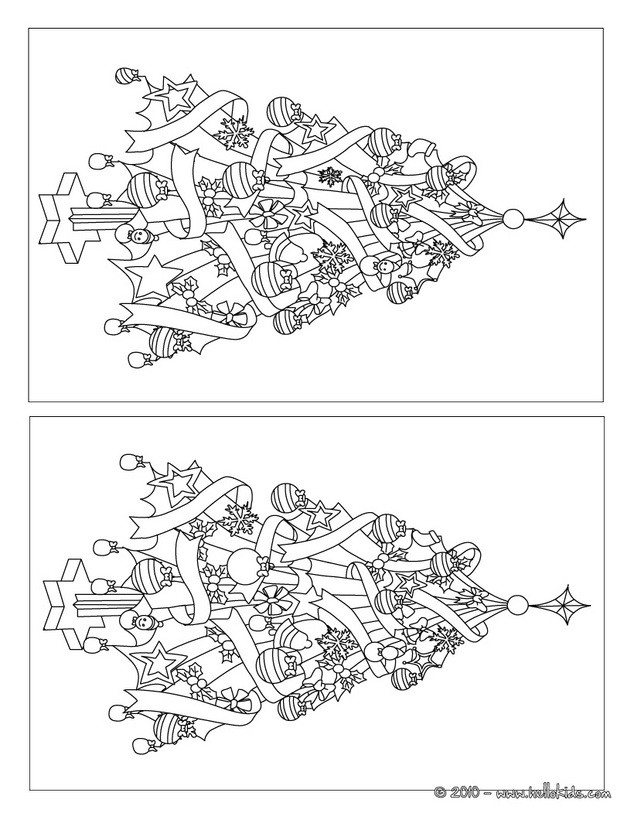 Find the differences online games - Xmas tree shines bright