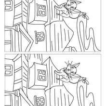HALLOWEEN BLACK CAT spot the 12 differences - Free Kids Games - DIFFERENCE GAMES - HALLOWEEN difference games