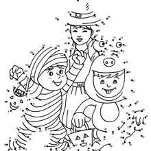 Halloween Costumes Dot To Dot Game Coloring Pages Hellokids Com