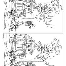 HAUNTED HOUSE spot the 12 differences - Free Kids Games - DIFFERENCE GAMES - HALLOWEEN difference games