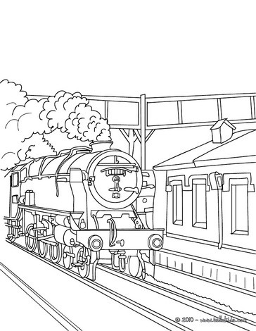 Train station coloring pages 