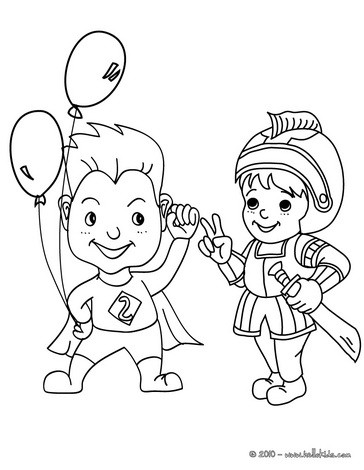 Superhero Coloring Pages on Superhero And Knight Costumes Coloring Page   Carnival Costume Ideas