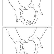 HEART in HAND 10 differences game - Free Kids Games - DIFFERENCE GAMES - VALENTINE difference games