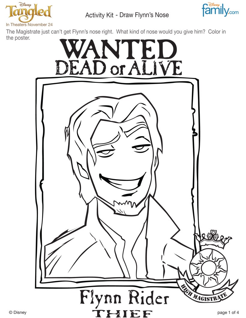 tangled poster coloring pages - photo #4