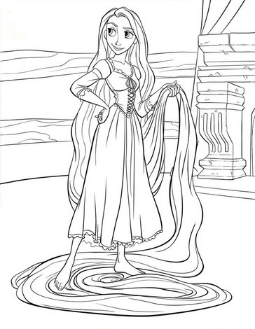 Tangled Coloring Pages on Rapunzel Coloring Page   Tangled Coloring Pages