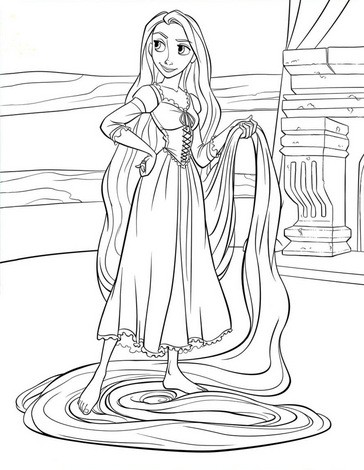 Free Coloring Sheets  on Rapunzel Coloring Page   Tangled Coloring Pages