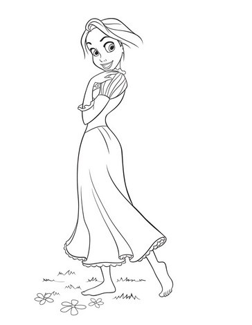 disney tangled rapunzel coloring pages