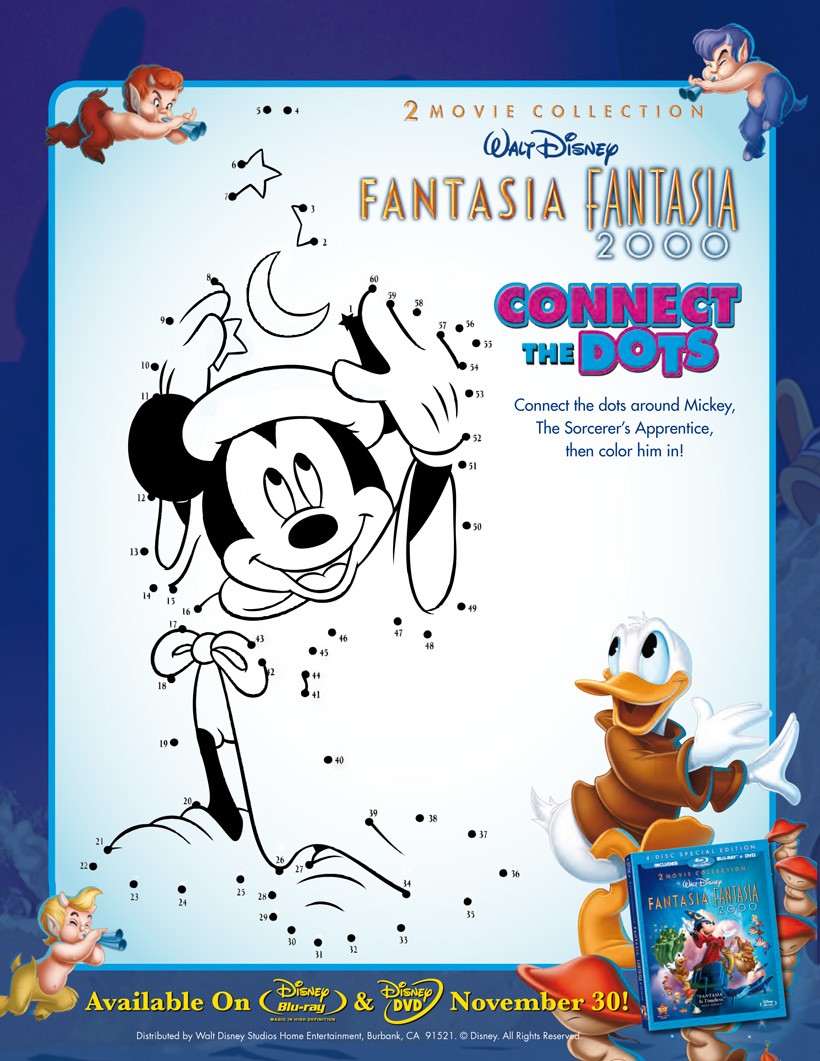 Disney FANTASIA connect the dots game
