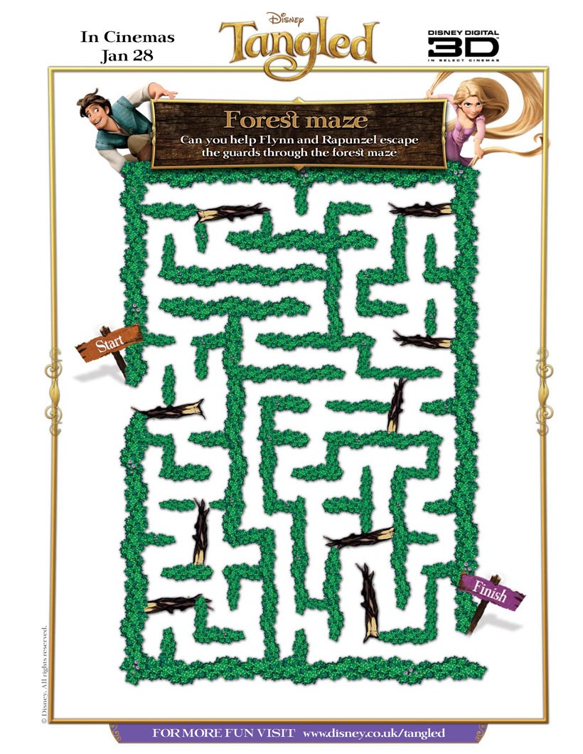 TANGLED Forest Maze Game