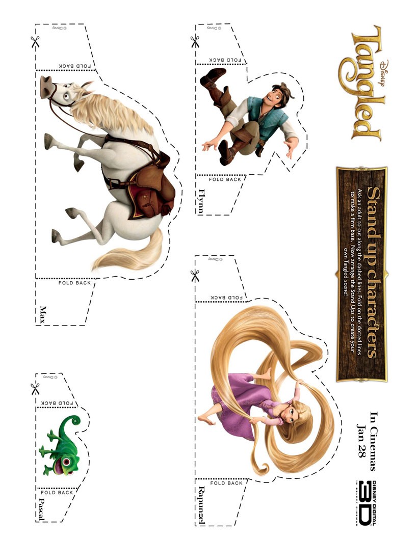 TANGLED Stand Up Characters