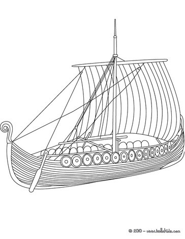 viking long ships coloring pages