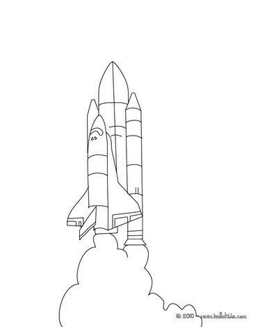 space shuttle coloring page
