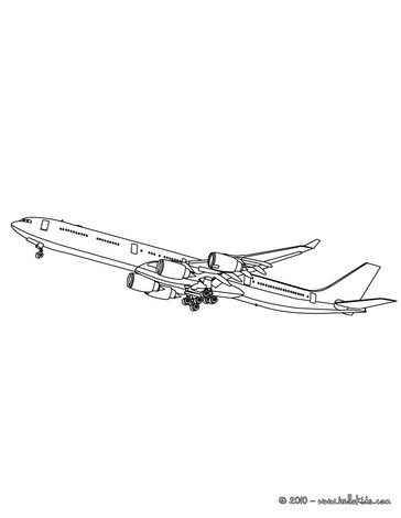 Airplane Side View Coloring Pages Hellokids Com