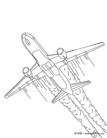 Plane Take Off Coloring Pages Hellokids Com