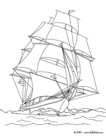 ship coloring page