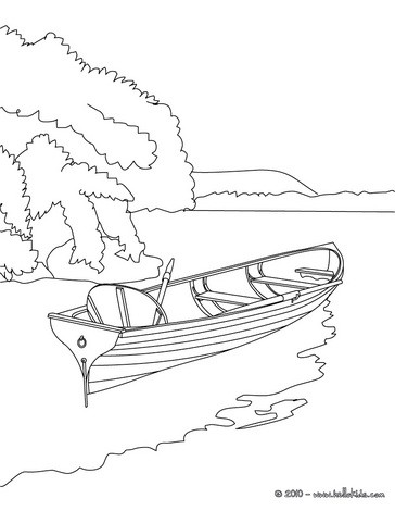 lake coloring page