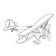 Airplane Coloring Sheets on Bi Plane Coloring Page   Coloring Page   Transportation Coloring Pages