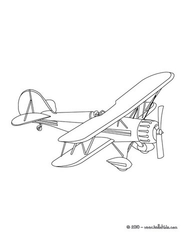 Airplane Coloring Pages on Airplane Coloring Sheets On Old Bi Plane Coloring Page Plane Coloring