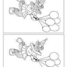 Clown difference game - Free Kids Games - DIFFERENCE GAMES - CARNIVAL difference games