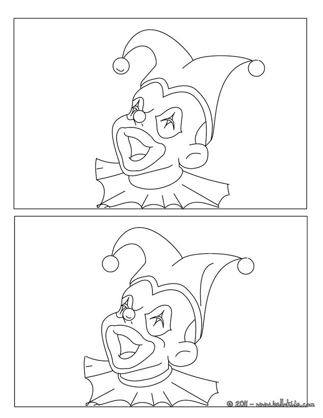 Fun clown difference game