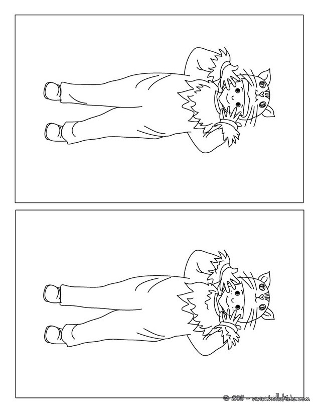 Cat costume difference game