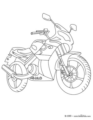 Motorcycle Coloring Pages Printable Sport Color Page Transportation Easy