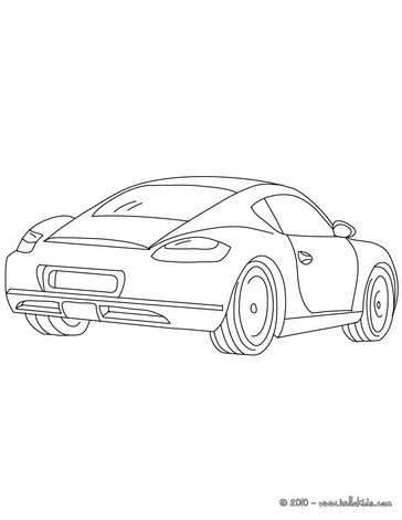 Porsche on Sports Car Coloring Pages   Porsche Cayman Coloring Sheet
