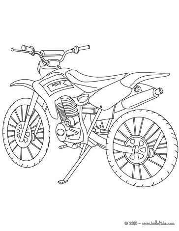 Corrida motocross para colorir - Imprimir Desenhos