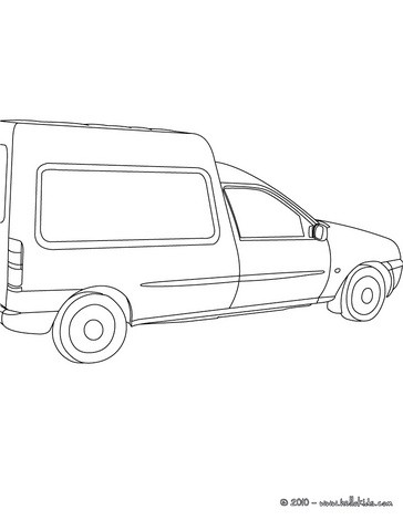Small Van Coloring Pages Hellokids Page Color Online Print