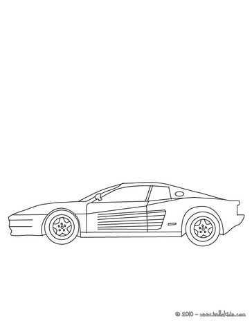 coloring pages sports cars. Ferrari Testarossa coloring