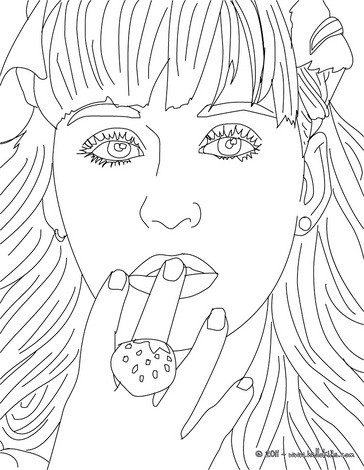 Coloring Sheets  Kids on Katy Perry Close Up Coloring Page   Katy Perry Coloring Pages