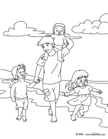 Beach Drawing For Kids