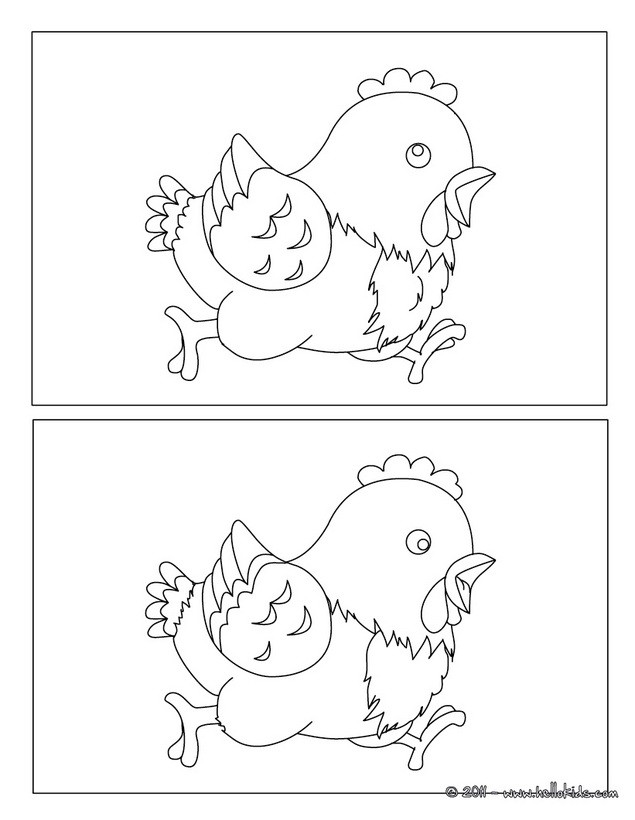 coloring pages easter chicks. EASTER CHICK difference game