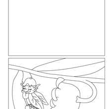 Lily of the valley for mom coloring card - Coloring page - HOLIDAY coloring pages - MOTHER'S DAY coloring pages