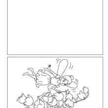 Mom's Day coloring card - Coloring page - HOLIDAY coloring pages - MOTHER'S DAY coloring pages
